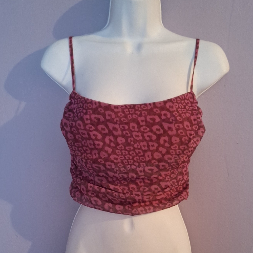 Oh Polly Mauve Leopard Print Camisole